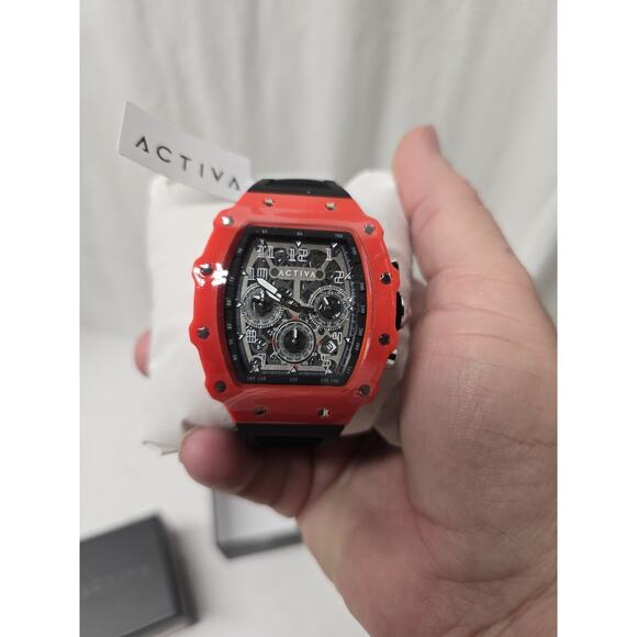 New Activa X Invicta 44.3mm Black & Red Men\'s Watch Skeleton Dial ACW2305-020 main image 7